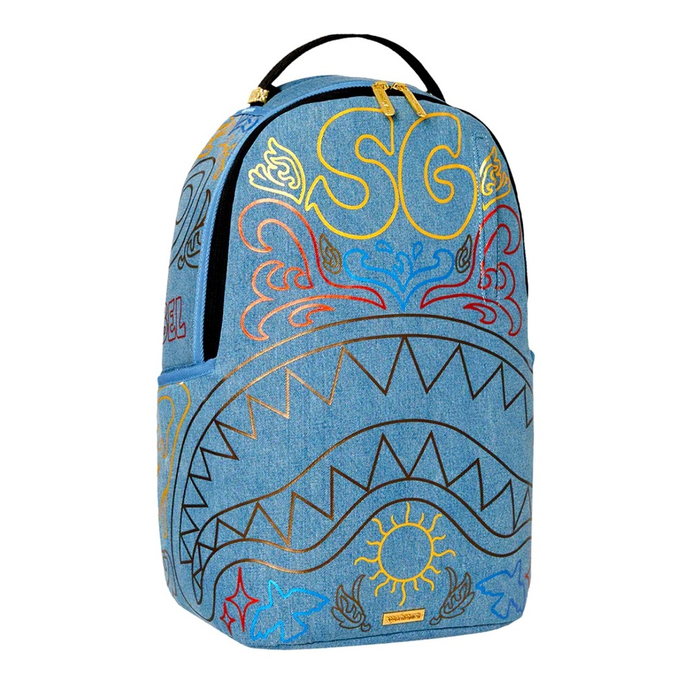 24HR DROP ⬇️ Sprayground denim metallic bombastic backpack